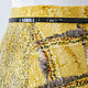 Order Felted mini skirt with a smell. Yellow plaid. Nataly Kara - одежда из тонкого войлока. Livemaster. . Skirts Фото №3