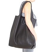 Сумки и аксессуары handmade. Livemaster - original item Bag bag oversize brown leather bag leather. Handmade.