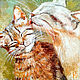 Painting cat and cat romance Warm stories about the main thing. Pictures. Yulia Berseneva ColoredCatsArt. Online shopping on My Livemaster.  Фото №2