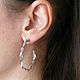 Silver ring Earrings, Twisted earrings, holiday earrings. Congo earrings. Irina Moro. My Livemaster. Фото №6