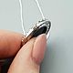 Silver pendant with black onyx 16 mm and cubic zirconia. Pendants. yakitoriya. My Livemaster. Фото №4