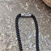 Украшения handmade. Livemaster - original item Nylon cord with silver lock 4 mm. Handmade.