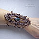 Copper bracelet 'Magic Formula' with garnet and agate. Hard bracelet. Gala jewelry (ukrashenija). My Livemaster. Фото №6