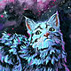 Картина кот "Посмотри на луну". Картины животных. Картины. LifiaArt. Ярмарка Мастеров.  Фото №6