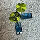 Swarovski Серьги Bermuda Deep Blue Geometry 30mm. Серьги классические. TLN North. Ярмарка Мастеров.  Фото №7
