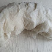Материалы для творчества handmade. Livemaster - original item Sheep wool white pure carding for blankets. Handmade.