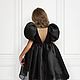 Воздушное платье-тюльпан, черное. Платье. Mi-Mi-Mi-шка & Ko. Интернет-магазин Ярмарка Мастеров.  Фото №2