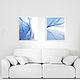 Interior posters 'Blue' (set of 2 PCs). abstraction, Pictures, Ekaterinburg,  Фото №1