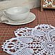 Салфетка из 100% мерсеризованного хлопка, ручная работа. Handmade. Салфетка из коллекции `Утренний чай на веранде...))`. Подарит вашему дому радость и уют!