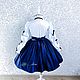 Платье " Benedetta" в сочетании голубого с тёмно - синим. Школьная форма. Little___dress. Ярмарка Мастеров.  Фото №6
