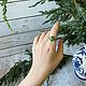 Заказать Винтаж: Кольцо с зелёным кристаллом риволли. Vintage.trinket. Ярмарка Мастеров. . Кольца винтажные Фото №3