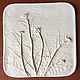 Gypsum panels Casting flower Prints flower Botanical bas-relief Panels for the interior Painting colors
