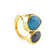 Ring with blue agate, blue-blue ring gift. Rings. Irina Moro. My Livemaster. Фото №6