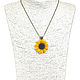 Sunflower pendant made of polymer clay Pendant on a chain Flower Pendant. Pendant. Bionika - Polymer Clay Jewelry (Bionika). My Livemaster. Фото №5