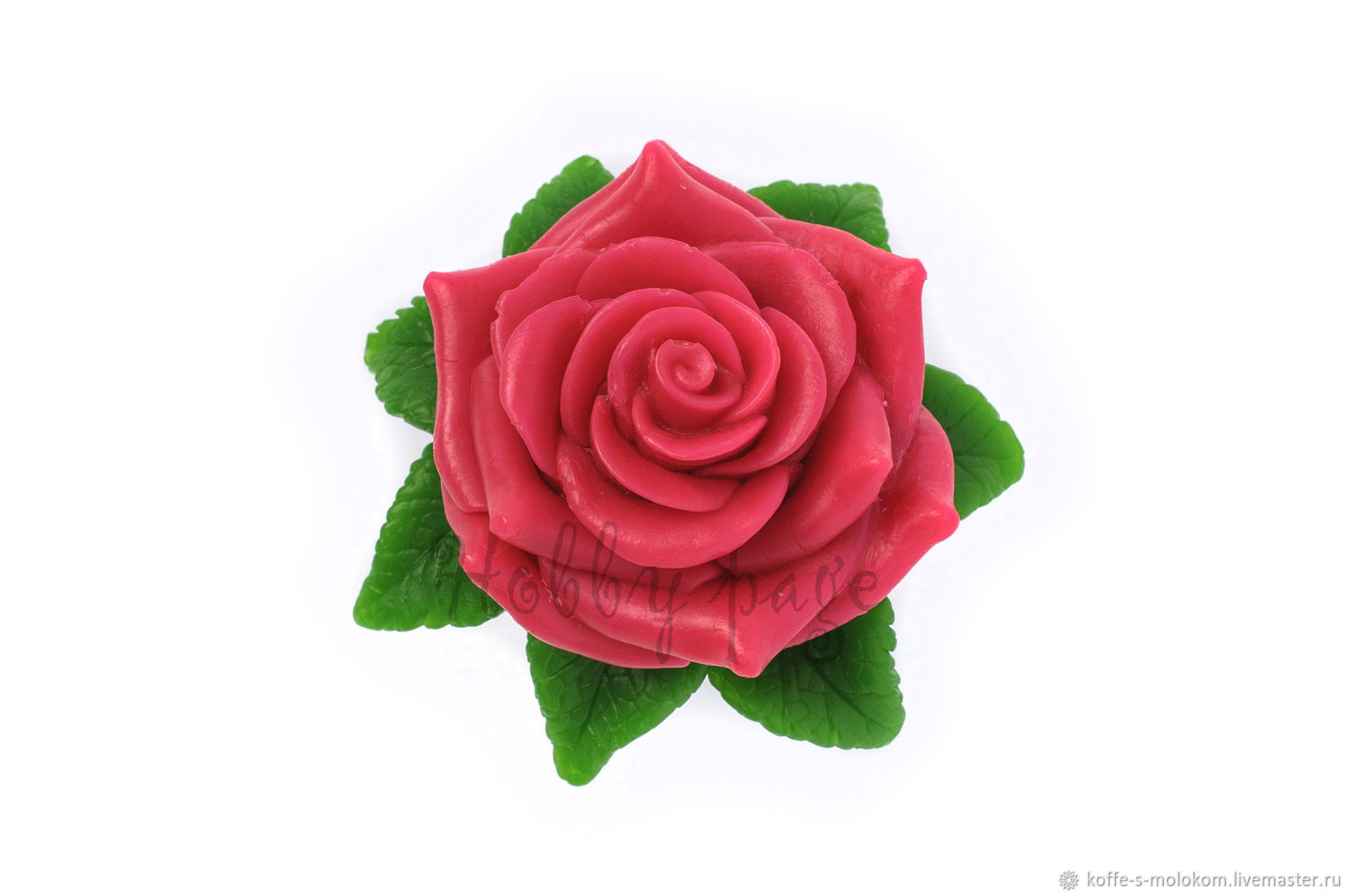 Silicone molds for soap rose in the leaves, Form, Moscow,  Фото №1