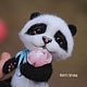 Copyright felted toy Panda Button. Felted Toy. KravetsTatyana. My Livemaster. Фото №6