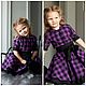 Dress for girls ' Lavender cage', Childrens Dress, Moscow,  Фото №1