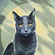 Order 'Moon Cat', oil painting on canvas. Realism-painting. Livemaster. . Pictures Фото №3