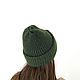 Dark green mohair hat
