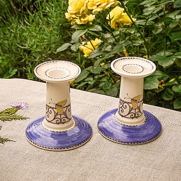 Винтаж ручной работы. Ярмарка Мастеров - ручная работа Винтаж: Wedgwood подсвечники "Sarah`s Garden", Англия, 1997 год. Handmade.
