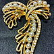 Vintage bow brooch with pearls, Vintage brooches, Moscow,  Фото №1