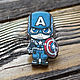 Wooden icon Captain America, Badge, Moscow,  Фото №1