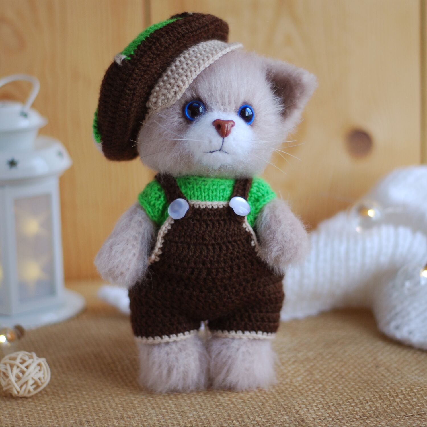 Вязаная Игрушка Кот Купить