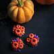 Brooch-pin: ' Pumpkin bouquet', Brooches, Moscow,  Фото №1