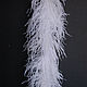 1.8 m white ostrich feather boa - 3 strands (three-stranded), Sewing accessories, Moscow,  Фото №1