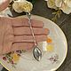 Заказать Серебряная ложка с розой из янтаря. Винтажный подарок. Ярмарка Мастеров. . Ложки Фото №3