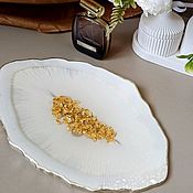 Декоративная тарелка с ручной росписью для гостиной