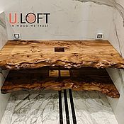 Для дома и интерьера handmade. Livemaster - original item Countertop under the sink made of a slab of elm. Handmade.