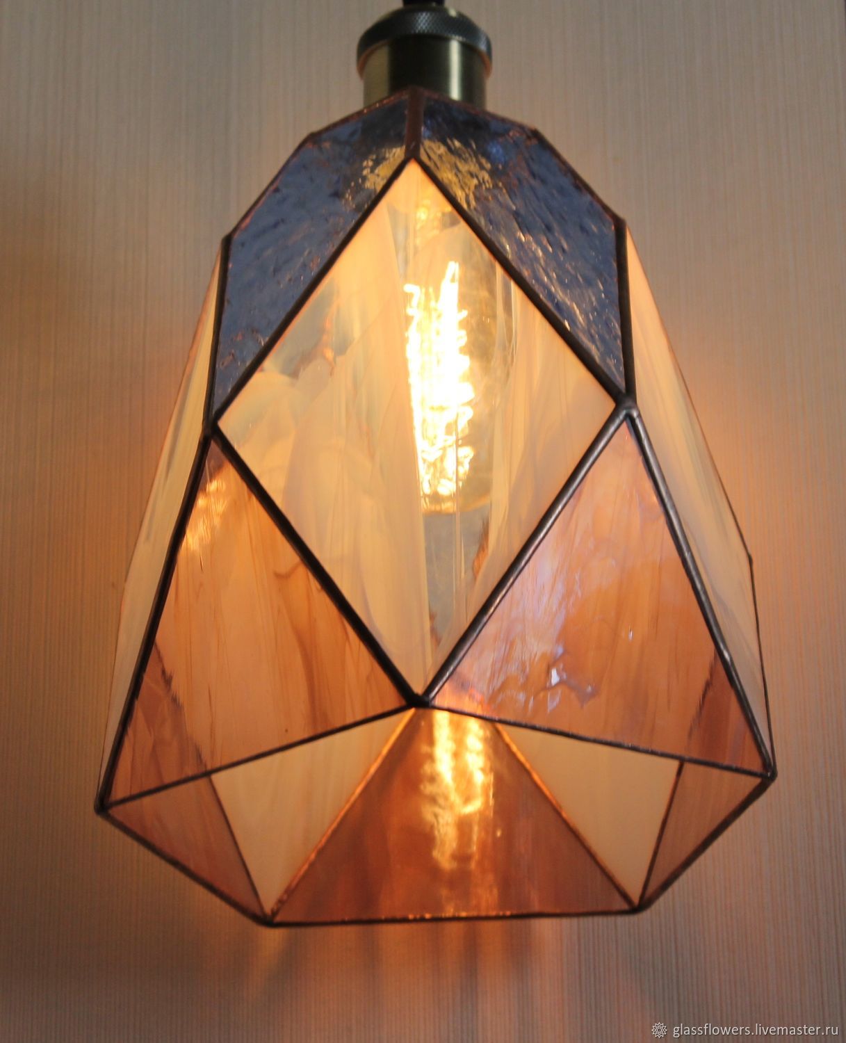 geometric stained glass lamp