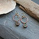 Серьги с Морскими стеклами Асимметричные. Серьги классические. NadyaBriJewelry. Ярмарка Мастеров.  Фото №8