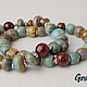 Double bracelet stones. Bead bracelet. Grafoli jewellery. Online shopping on My Livemaster.  Фото №2