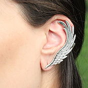 Украшения handmade. Livemaster - original item Angel Wing Cuff Earring in 925 Sterling Silver GA0029. Handmade.