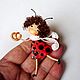 Brooch girl 'God... I'm a cow!'. Brooches. ETNOMIR (ethnomir). My Livemaster. Фото №4