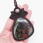 Украшения handmade. Livemaster - original item Brown sarinite pendant pendant natural stone large boho. Handmade.