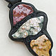Pendant with agate in the skin. Pendants. Marina Lambrozo leather and stone. Online shopping on My Livemaster.  Фото №2