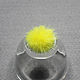 Fur pompom Yellow 3 cm natural mink fur. Beads1. agraf. Online shopping on My Livemaster.  Фото №2