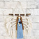 Panno macrame Angel in blue dress. Panel macramé. Textile Shop Natalya. My Livemaster. Фото №4