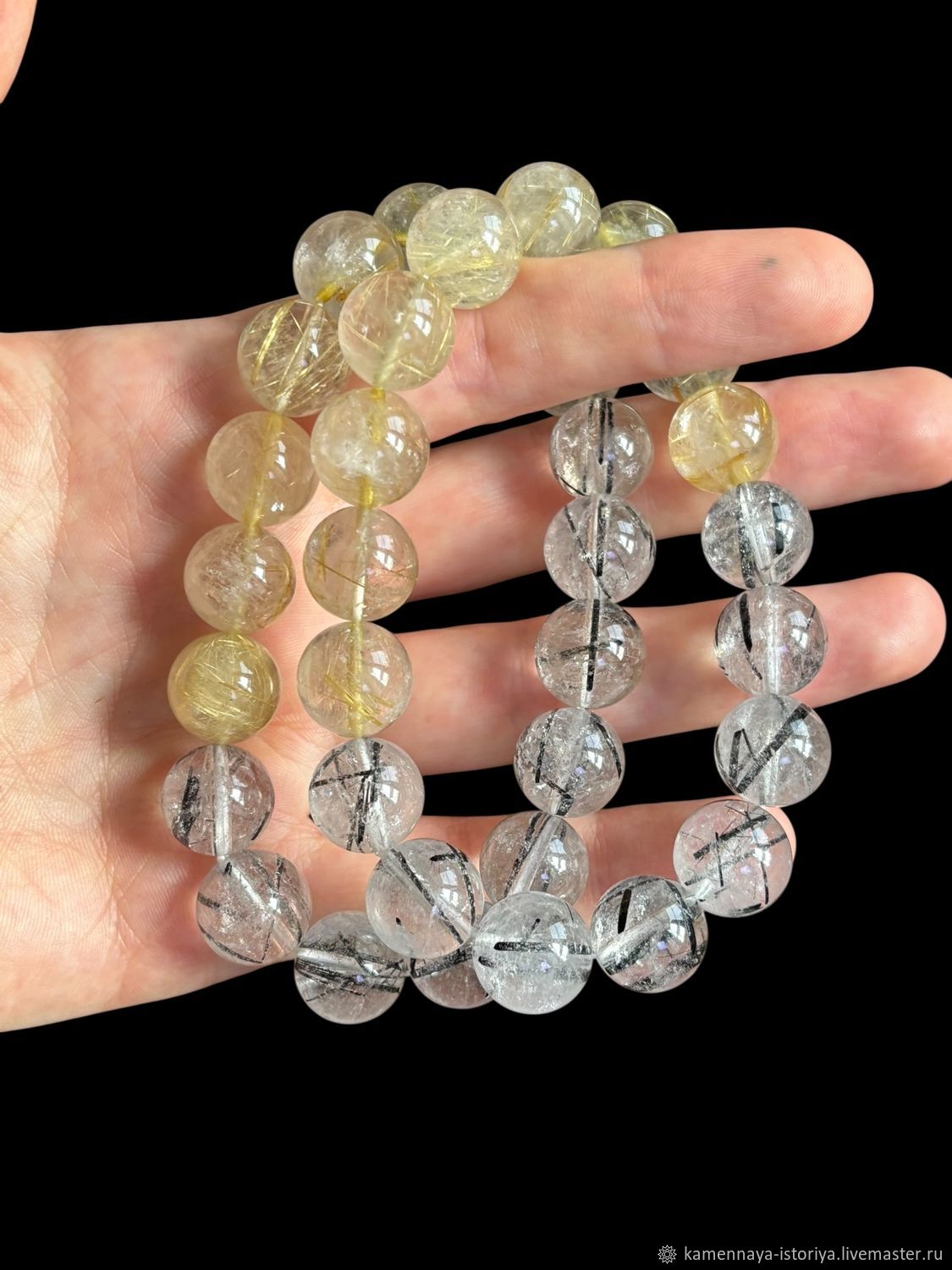 1425 Браслет Волосатик 2 вида в интернет-магазине Ярмарка Мастеров по цене 3500 ₽ – WTSFIRU | Браслет из бусин, Москва - доставка по России