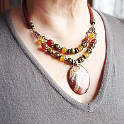 Украшения handmade. Livemaster - original item Necklace Red autumn Necklace made of natural stones. Handmade.
