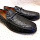 Men's moccasins made of genuine ostrich leather, in black. Moccasins. SHOES&BAGS. My Livemaster. Фото №5
