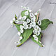 Brooch-boutonniere of lilies of the skin. Decoration leather. Brooches. lanssveta. My Livemaster. Фото №4