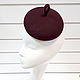 Pill hat with pimple. The color of the wine. Hats1. Exclusive HATS. LANA ANISIMOVA.. My Livemaster. Фото №4