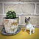 French bulldog, white and black: author's figurine. Figurines. Creative workshop Cheerful porcelain. My Livemaster. Фото №6