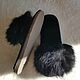 Sheepskin slippers with arctic fox for women. Slippers. Warm gift. My Livemaster. Фото №4