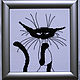 Вышитая картина кошка. Картины. Анна Гулякова (Masen). Интернет-магазин Ярмарка Мастеров.  Фото №2