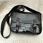 Сумки и аксессуары handmade. Livemaster - original item Men`s shoulder bag, made of genuine crocodile leather.. Handmade.